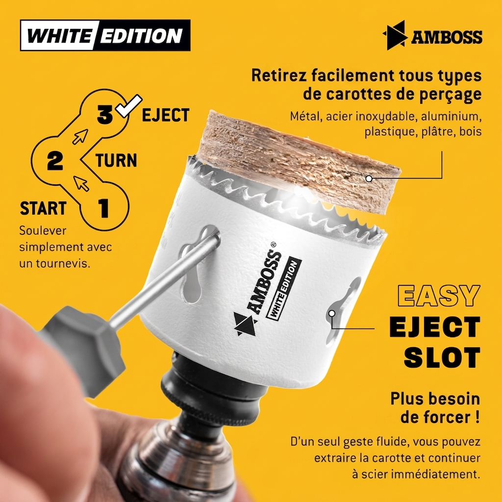 Amboss M 42 Bi-métal scies cloches jeu Ø 19-83 mm (11-teilig) | pour aluminium, acier, placoplâtre, bois etc.