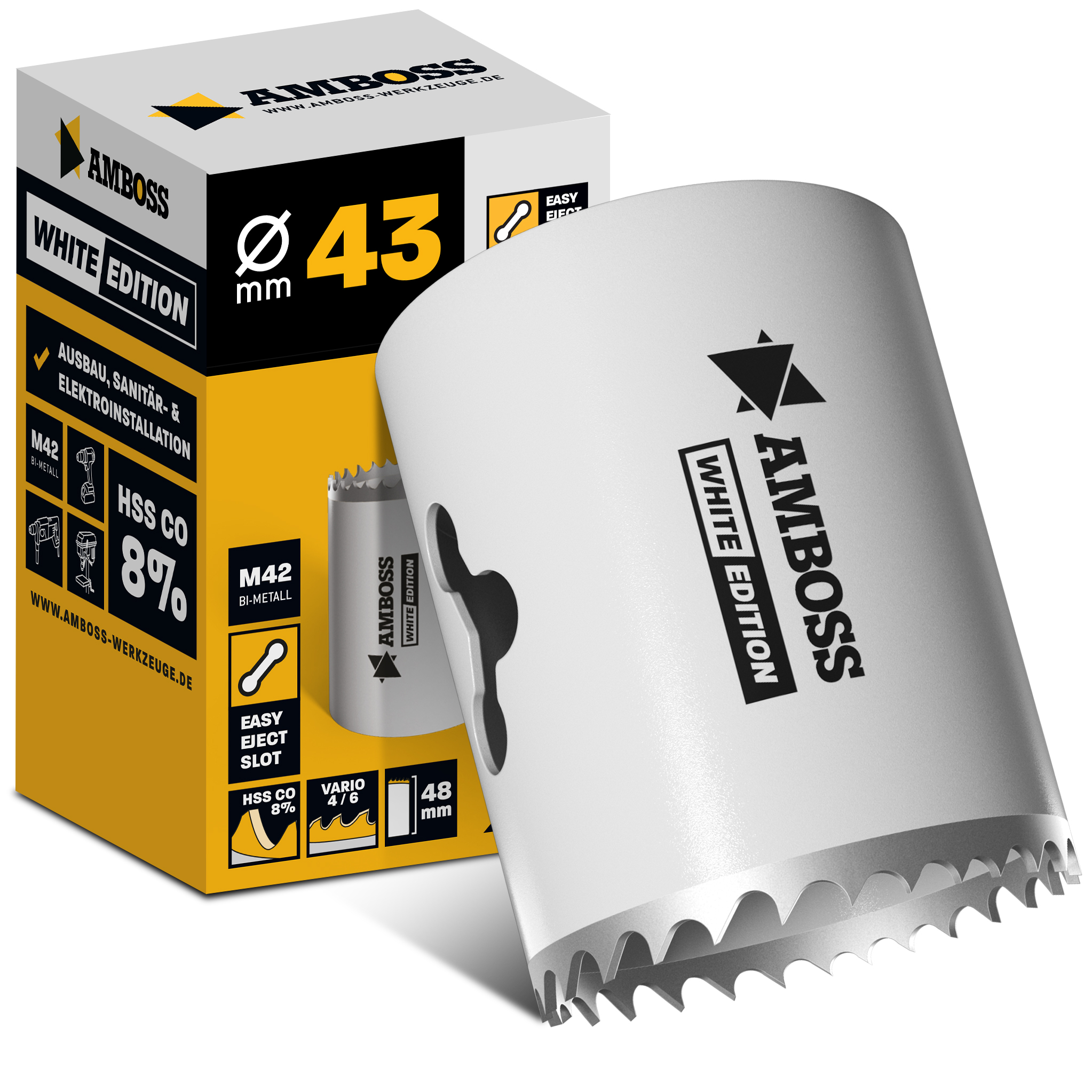 Scie cloche Amboss HSS M 42 Ø 43 mm (sans adaptateur)