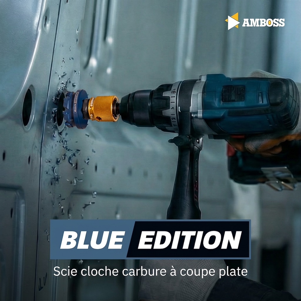 Carbure coupe plate scie cloche BLUE EDITION 25 mm - avec adaptateur
