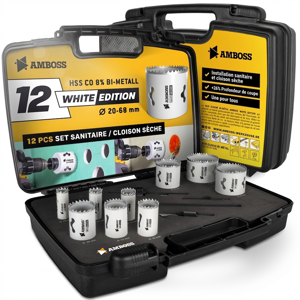 Amboss M42 bimétal scies cloches jeu White Edition 12 - 12tlg. Ø20 bis 68 mm