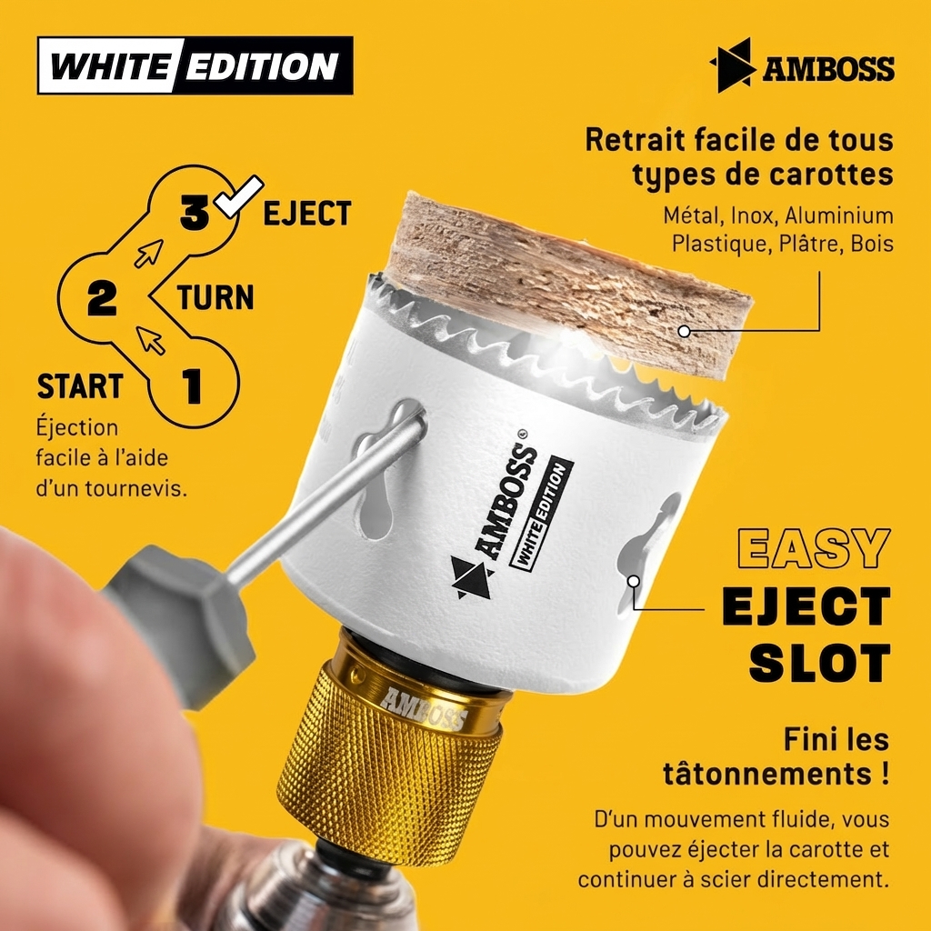 Amboss bimétal M42 scie cloche 68 mm avec porte-outil à changement rapide ARC