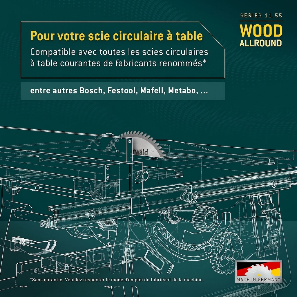 Lame de scie circulaire carbure - 315 x 3.2/2.2 x 30 Z48 WZ UW